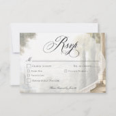 新古典エレガントヴィンテージシ結婚ーン 出欠カード (正面)