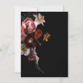 新古典派フローラムーディ結婚&ダーク 招待状 (裏面)