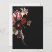 新古典派フローラムーディ結婚&ダーク 招待状 (裏面)