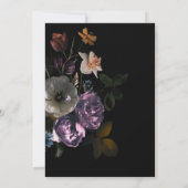 新古典派フローラムーンライトダーク&ムーディ結婚ーズ 招待状 (裏面)