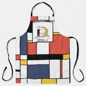 新可塑性エレガントスタイルモノグラム。文字D エプロン (正面)