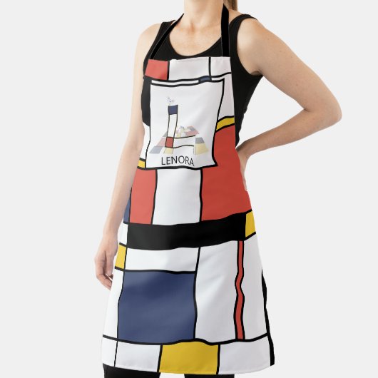 新可塑性エレガントスタイルモノグラム。文字L エプロン (インサイチュ)