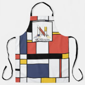 新可塑性エレガントスタイルモノグラム。文字N エプロン (正面)