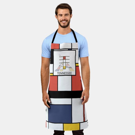 新可塑性エレガントスタイルモノグラム。文字T エプロン (着用した状態)