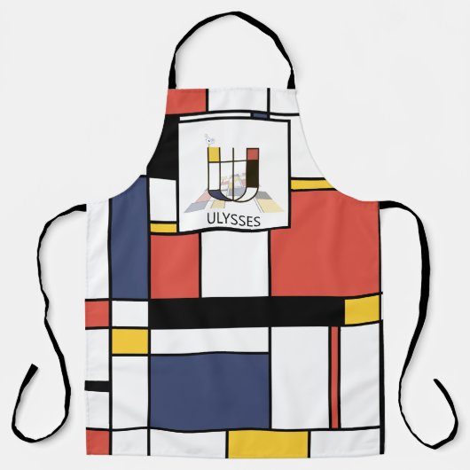 新可塑性エレガントスタイルモノグラム。文字U エプロン (正面)