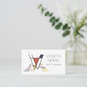 新可塑性スタイルアートモノグラム。レターV 名刺 (スタンド正面)