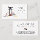 新可塑性スタイルアートモノグラム。手紙I 名刺 (正面/裏面)