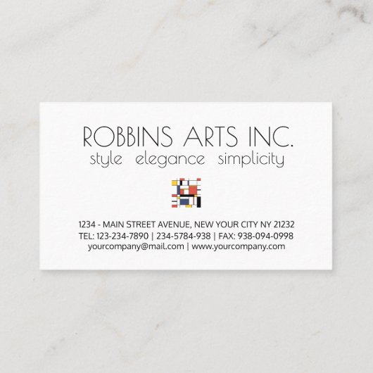 新可塑性スタイルアートモノグラム。文字С 名刺 (裏面)