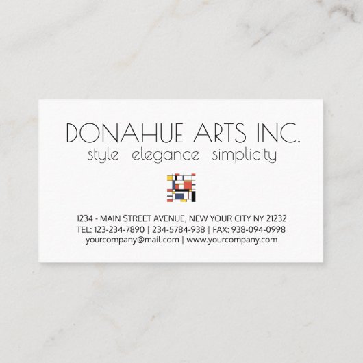 新可塑性スタイルアートモノグラム。文字D 名刺 (裏面)