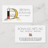 新可塑性スタイルアートモノグラム。文字D 名刺 (正面/裏面)