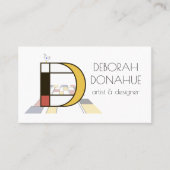 新可塑性スタイルアートモノグラム。文字D 名刺 (正面)