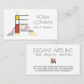 新可塑性スタイルアートモノグラム。文字F 名刺 (正面/裏面)