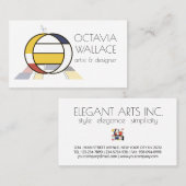 新可塑性スタイルアートモノグラム。文字O 名刺 (正面/裏面)