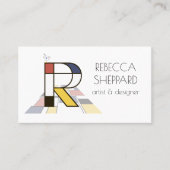 新可塑性スタイルアートモノグラム。文字R 名刺 (正面)