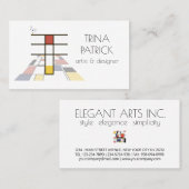 新可塑性スタイルアートモノグラム。文字T 名刺 (正面/裏面)