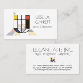 新可塑性スタイルアートモノグラム。文字U 名刺 (正面/裏面)