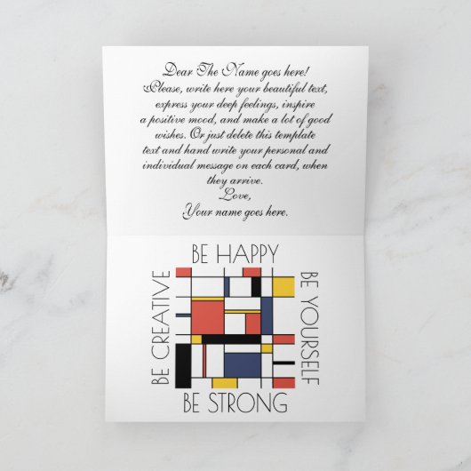 新可塑性スタイルモノグラム。レターA カード (内部)