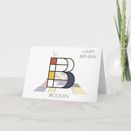 新可塑性スタイルモノグラム。文字B カード (正面)