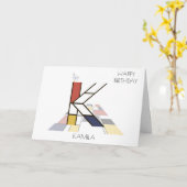 新可塑性スタイルモノグラム。文字K カード (黄色い花)