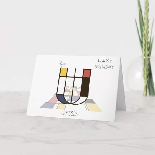 新可塑性スタイルモノグラム。文字U カード (正面)