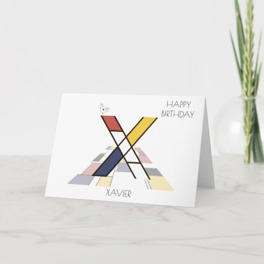 新可塑性スタイルモノグラム。文字X カード (正面)