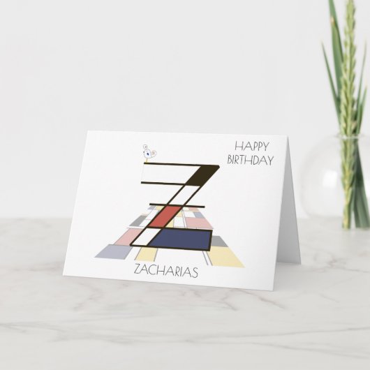 新可塑性スタイルモノグラム。文字Z カード (正面)