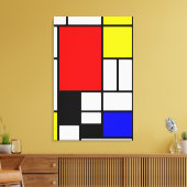 新可塑性モンドリアンスタイル キャンバスプリント (インサイチュ (リビング))