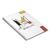 新可塑性ユニークスタイルモノグラム。文字M ノートブック (右側)