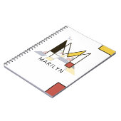 新可塑性ユニークスタイルモノグラム。文字M ノートブック (左側)