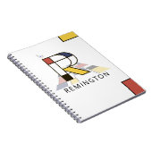 新可塑性ユニークスタイルモノグラム。文字R ノートブック (右側)