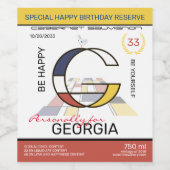 新可塑性抽象芸術アートモノグラム。文字G ワインラベル (シングルラベル)