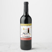 新可塑性抽象芸術アートモノグラム。文字U ワインラベル (正面)