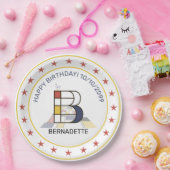 新可塑性芸術エレガントモノグラム。文字B ペーパープレート (パーティー)