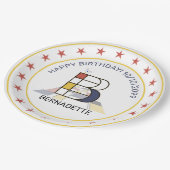 新可塑性芸術エレガントモノグラム。文字B ペーパープレート (アングル)