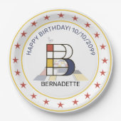 新可塑性芸術エレガントモノグラム。文字B ペーパープレート (正面)