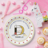 新可塑性芸術エレガントモノグラム。文字D ペーパープレート (パーティー)