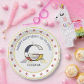 新可塑性芸術エレガントモノグラム。文字G ペーパープレート (パーティー)