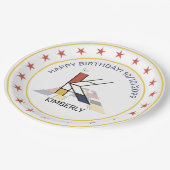 新可塑性芸術エレガントモノグラム。文字K ペーパープレート (アングル)