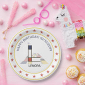 新可塑性芸術エレガントモノグラム。文字L ペーパープレート (パーティー)