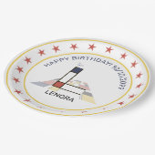 新可塑性芸術エレガントモノグラム。文字L ペーパープレート (アングル)