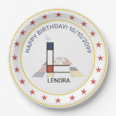 新可塑性芸術エレガントモノグラム。文字L ペーパープレート (正面)