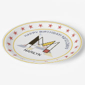 新可塑性芸術エレガントモノグラム。文字M ペーパープレート (アングル)