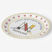 新可塑性芸術エレガントモノグラム。文字N ペーパープレート (アングル)