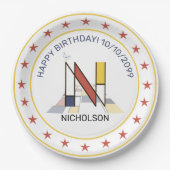 新可塑性芸術エレガントモノグラム。文字N ペーパープレート (正面)