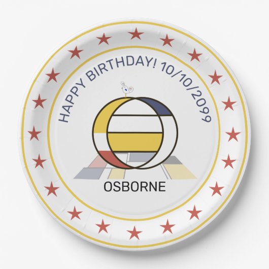 新可塑性芸術エレガントモノグラム。文字O ペーパープレート (正面)