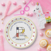 新可塑性芸術エレガントモノグラム。文字P ペーパープレート (パーティー)