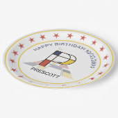 新可塑性芸術エレガントモノグラム。文字P ペーパープレート (アングル)