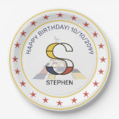 新可塑性芸術エレガントモノグラム。文字S ペーパープレート (正面)