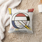 新可塑性芸術カッコいいモノグラム。レターQ クッション (ブランケット)