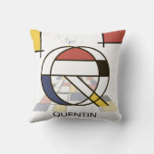 新可塑性芸術カッコいいモノグラム。レターQ クッション (裏面)